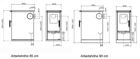 Wamsler Küchenofen W1-40 Maße | Klimaworld.com