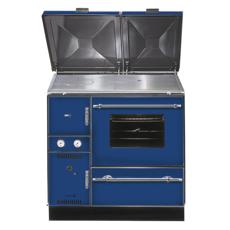 Wamsler wasserführender Küchenofen K 148 CL blau/chrom | Klimaworld.com