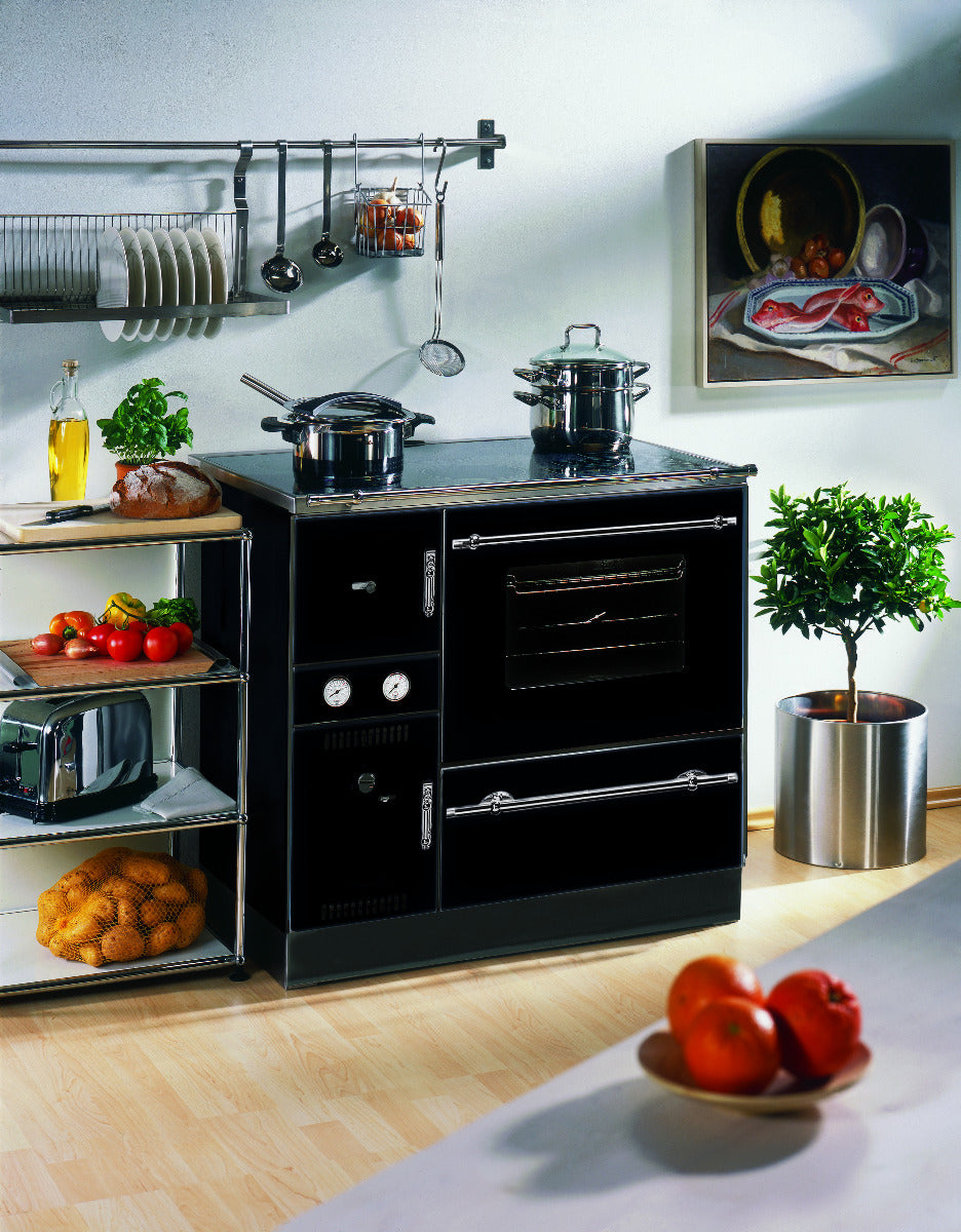 Wamsler wasserführender Küchenofen K 148 CL schwarz chrom| Klimaworld.com