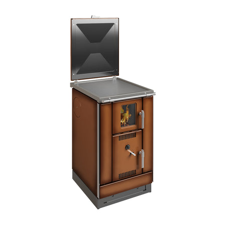 Wamsler wasserführender Küchenofen K 158 F Stahlplatte maron | Klimaworld.com