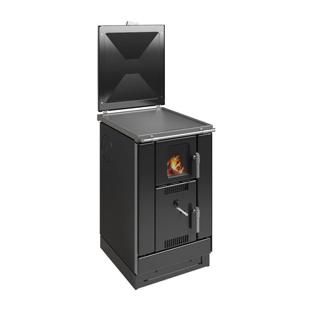 Wamsler wasserführender Küchenofen K 158 F Stahlplatte schwarz | Klimaworld.com