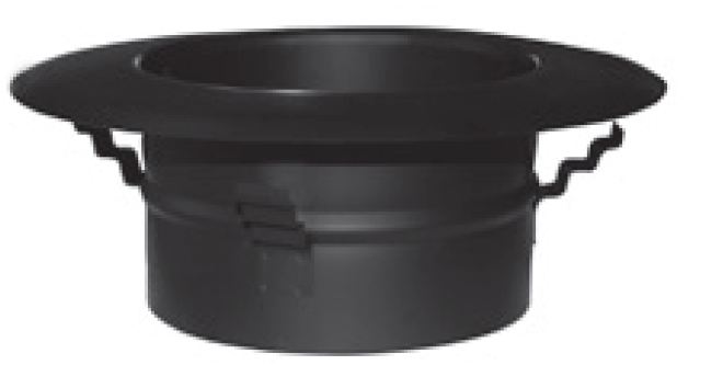 Wandfutter mit Zentrierfeder und Wandrosette Dn 120mm