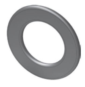 Wandrosette standard mit 55mm Randbreite für 200mm Rohre