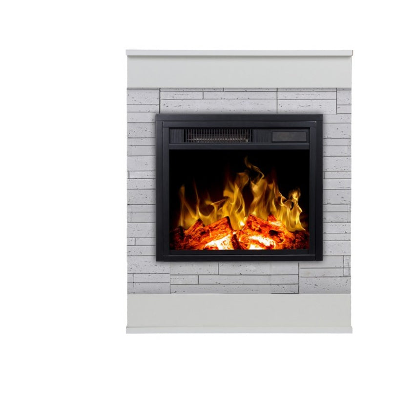 Aflamo LED Elektrokamin Standkamin | Smart Stone Concrete weiß 