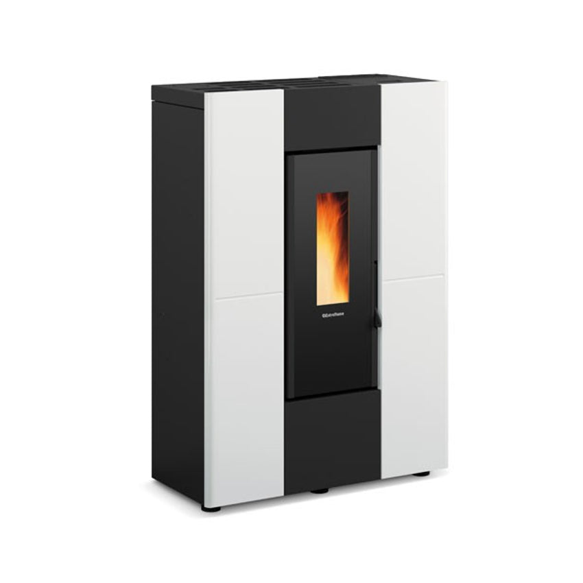 Extraflame Pelletofen | Kanalisierbar | Marilena Plus weiß