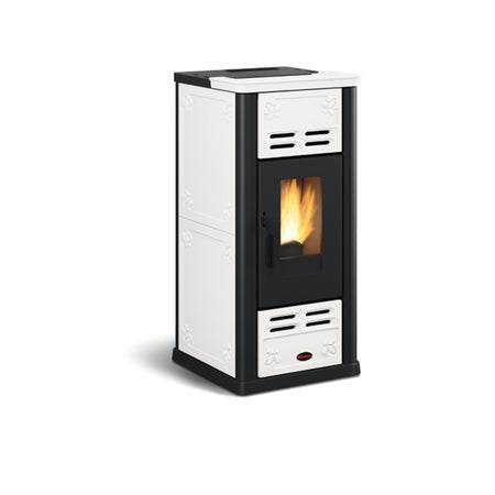 Extraflame Pelletofen | Serafina Majolika weiß