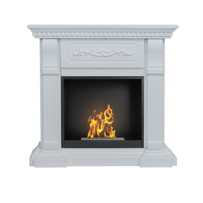 Aflamo Bio-Kamin | Riviera mit Einsatz Bio 60 Weiss