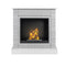 Aflamo Bio-Kamin | Vigo Stone mit Einsatz Bio 60 | beton/weiss