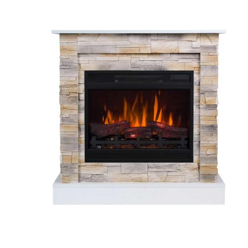 Aflamo LED Standkamin | Vigo Stone 3D Desert/weiss