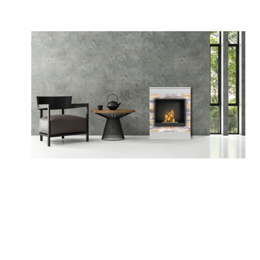 Aflamo Bio-Kamin | Smart Stone mit Einsatz Bio 40 | desert/weiss 