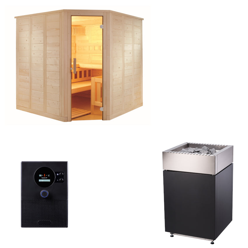 Sentiotec Sauna Komplettset Wellfun Corner | Klimaworld