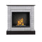 Aflamo Bio-Kamin | Vigo Stone mit Einsatz Bio 60 | beton/wenge