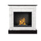 Aflamo Bio-Kamin | Vigo Stone mit Einsatz Bio 60 | weiss/wenge