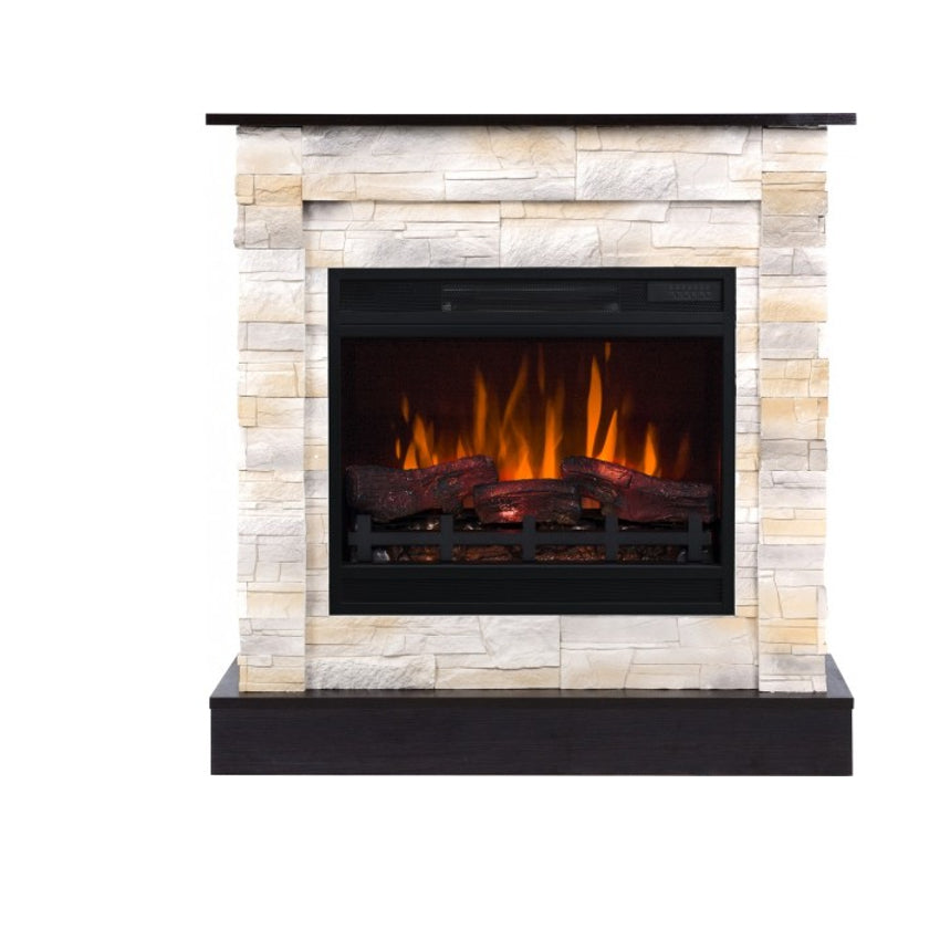 Aflamo LED Standkamin | Vigo Stone 3D Desert/wenge