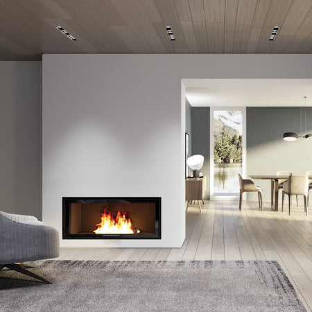 Edilkamin Kamineinsatz Windo 120 | Feuerraum weiß | 19,2 kW Ambientebild