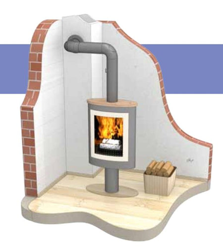 Rauchrohrbogen, Winkel 90° FERRO Durchmesser 200 mm mit Tür