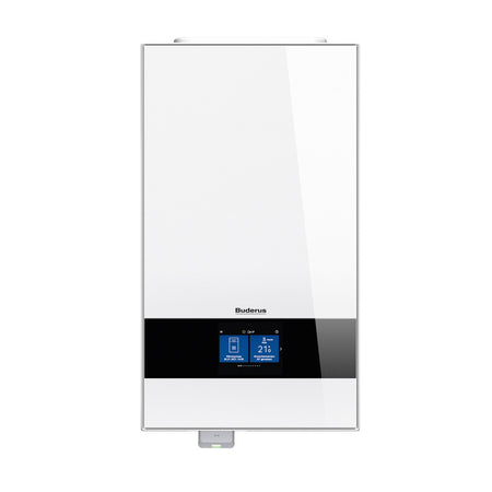 Buderus wandhaengende Waermepumpen-Inneneinheit Logatherm M WLW186i-12 AR E W in Weiss mit zentralem Farbdisplay | Klimaworld.com