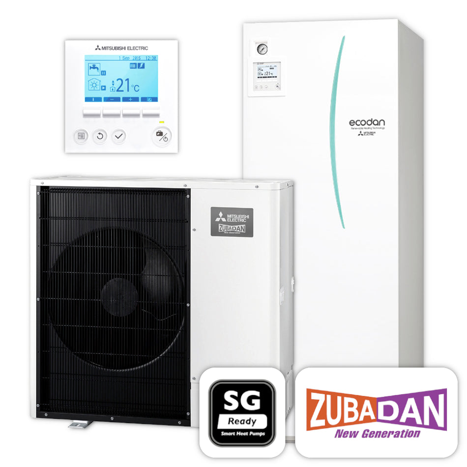 MITSUBISHI | Ecodan Wärmepumpen-Set 5.15 | Zubadan Inverter | 14,0 kW