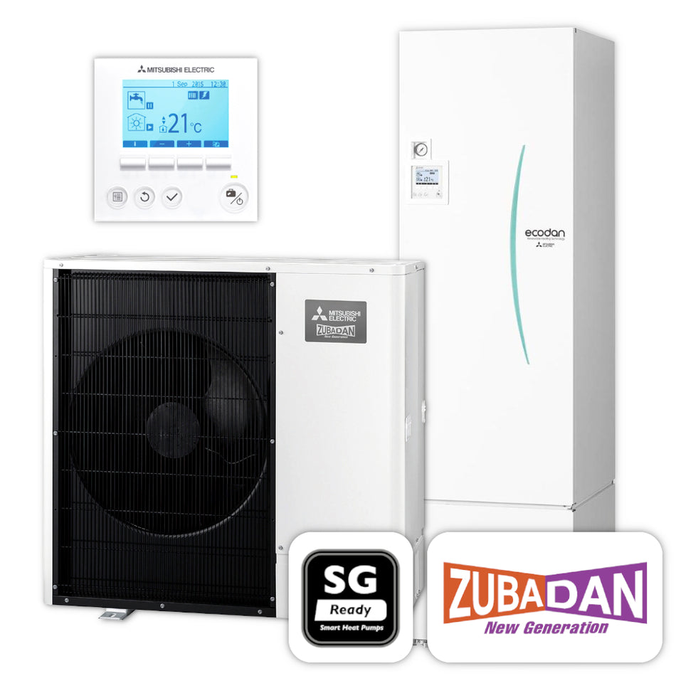 MITSUBISHI | Ecodan Wärmepumpen-Set 5.25 | Zubadan Inverter | 14,0 kW