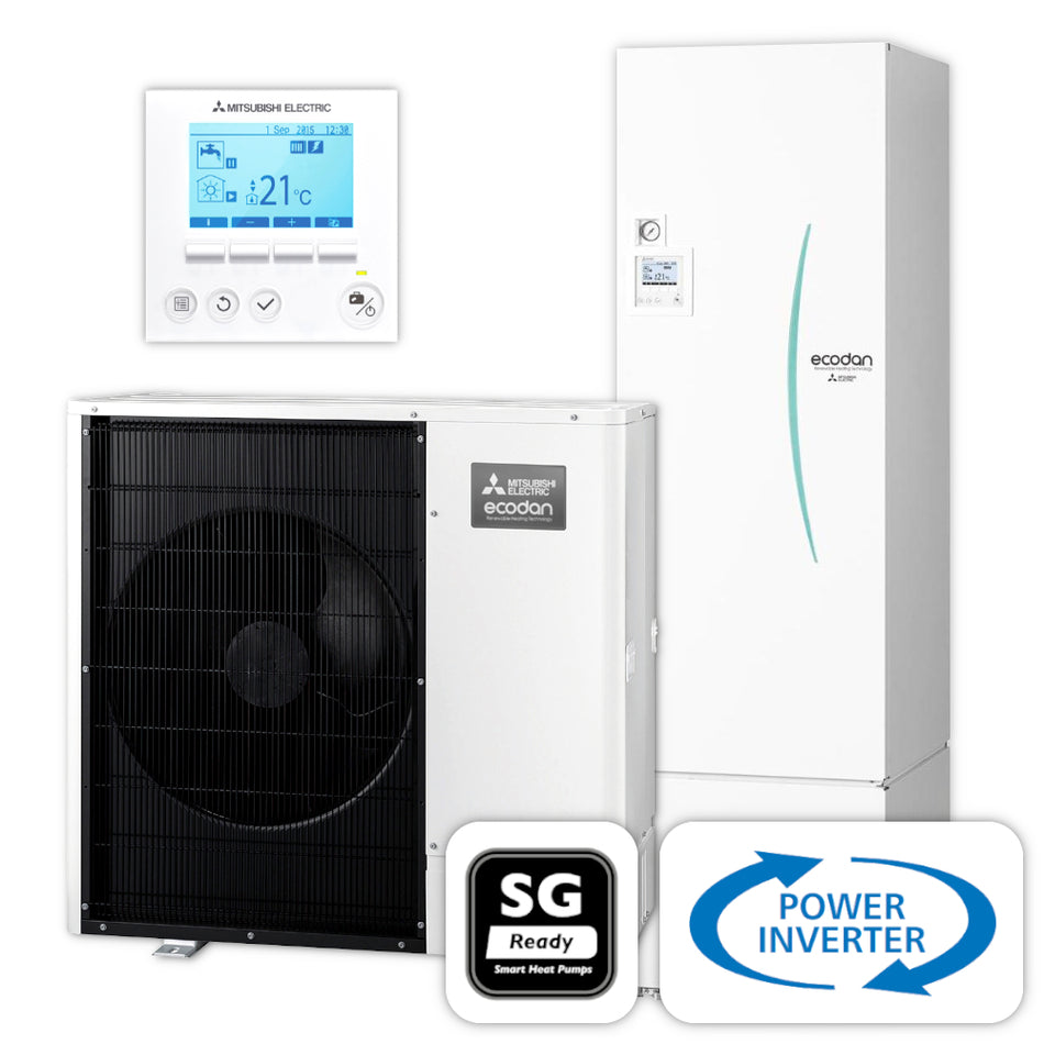 MITSUBISHI | Ecodan Wärmepumpen-Set 6.18 | Power Inverter | 12,0 kW