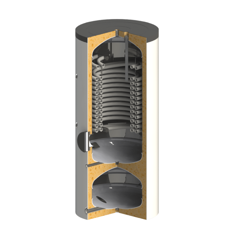 Querschnitt - ThermoFlux Hybrid-Wärmepumpenspeicher WPHS | 250/60 L | www.klimaworld.com