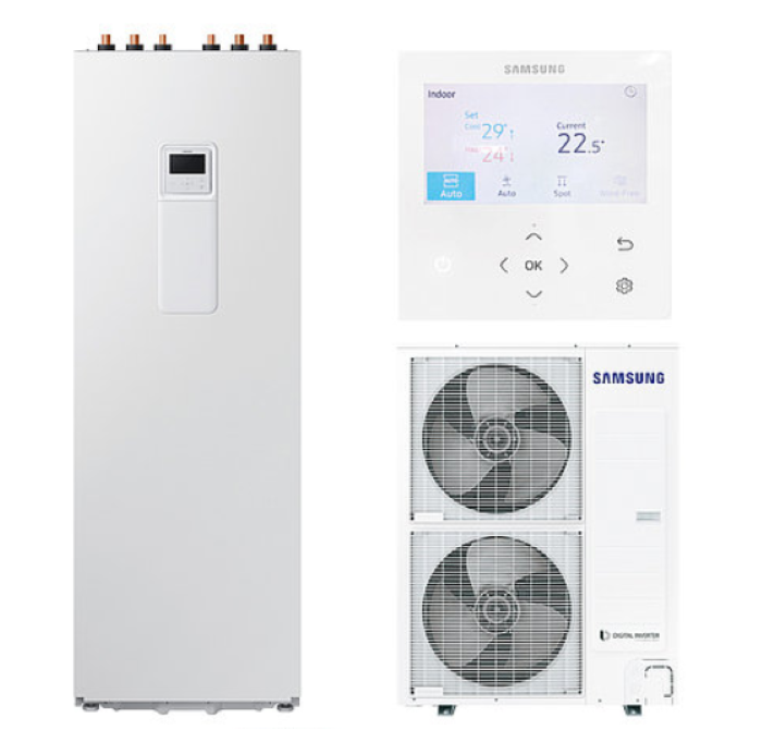 SAMSUNG | Luft-Wasser-Wärmepumpen-Set WPLW-Hub Mono-12-260-3 | 12 kW 