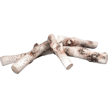 Kratki Keramikholz Birke - Holzscheit Keramik | 5tlg. | AF-DC/BRZOZA/K