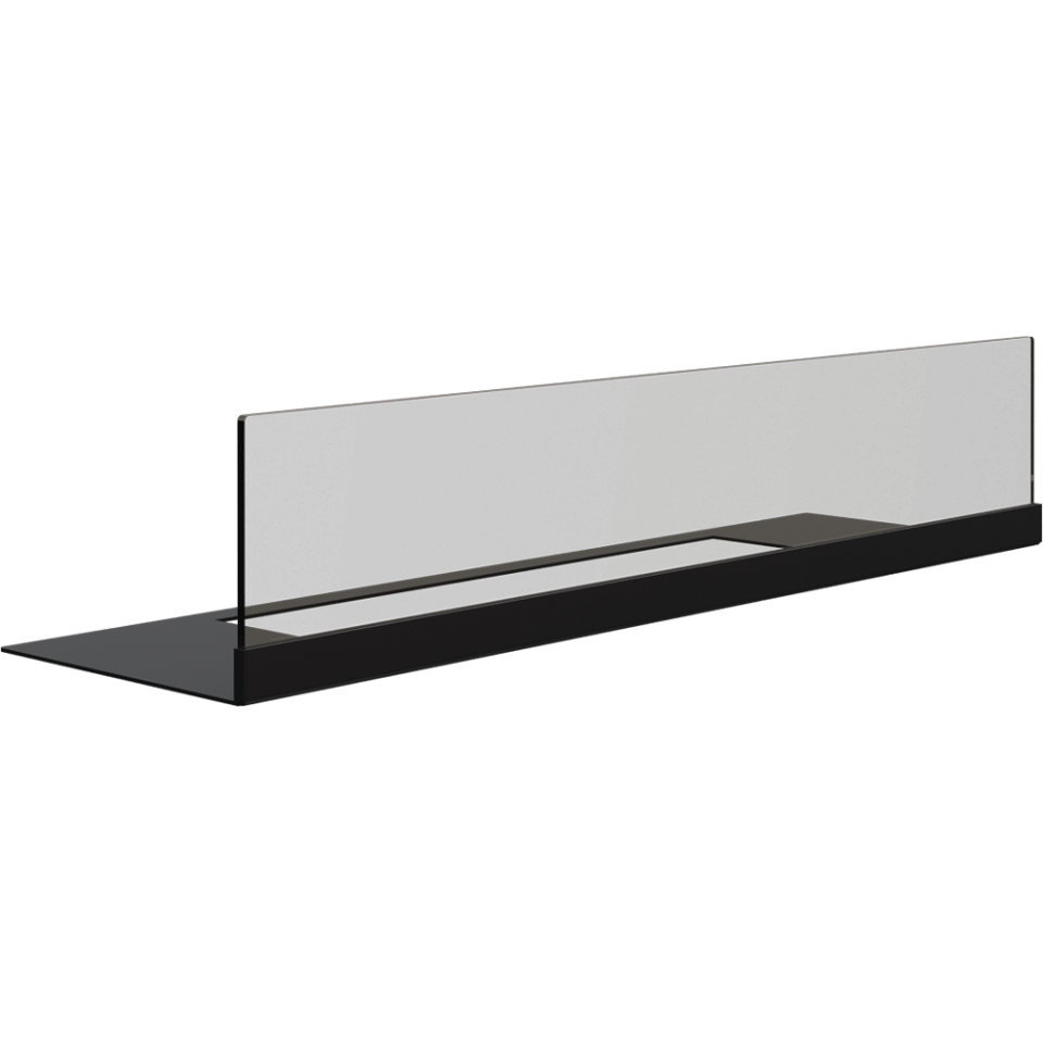 Kratki Schutzglas Biokamin mit Bodenplatte | Quat Modell | QUAT/SZYBA