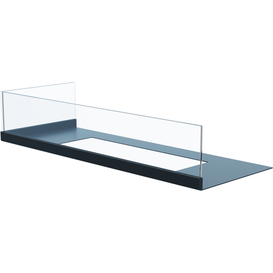 Kratki Schutzglas Biokamin mit Bodenplatte | Delta L 600