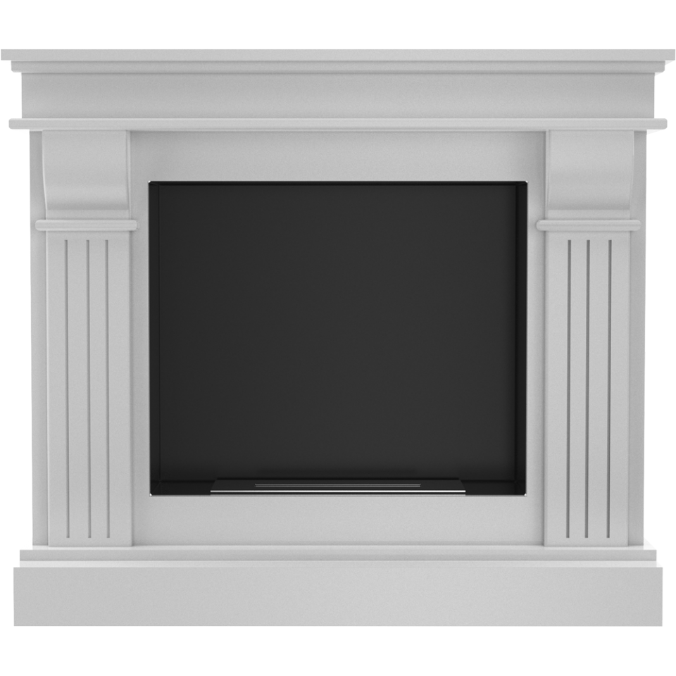 Kratki Biokamin August + Verkleidung | weiß | AUGUST/TUV