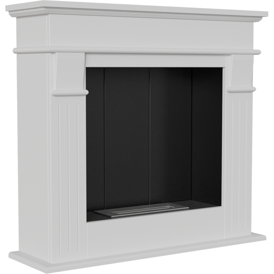 Kratki Biokamin August P Modell + Verkleidung | weiß | AUGUST/P/TUV