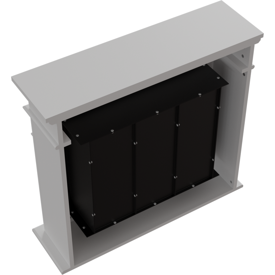 Kratki Biokamin August P Modell + Verkleidung | weiß | AUGUST/P/TUV