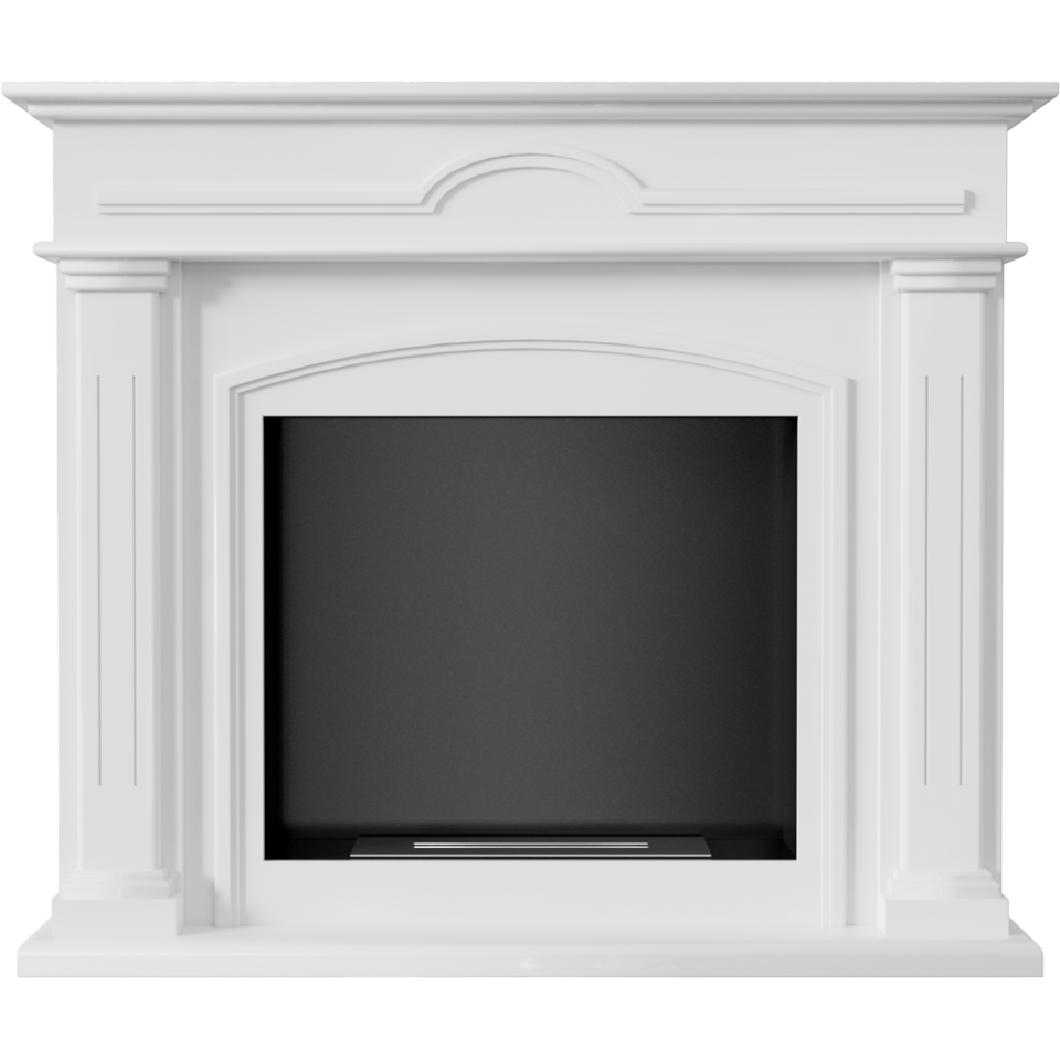 Kratki Biokamin December + Verkleidung | weiß | DECEMBER/TUV