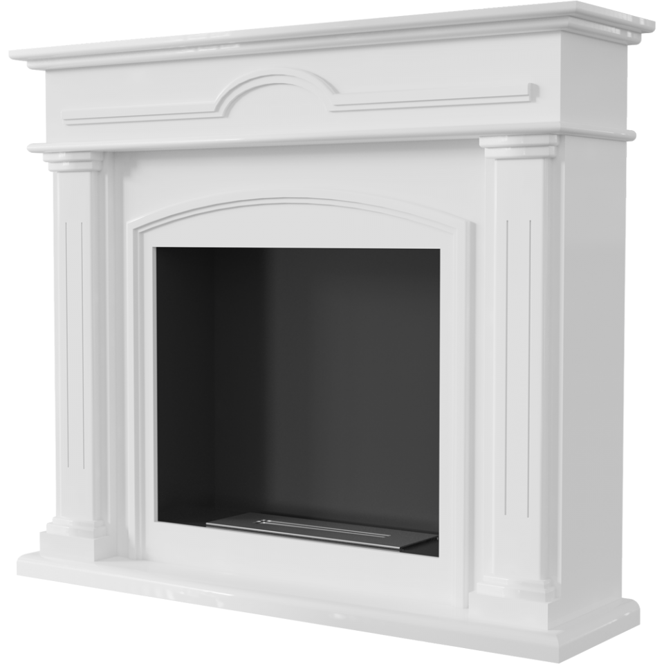 Kratki Biokamin December + Verkleidung | weiß | DECEMBER/TUV