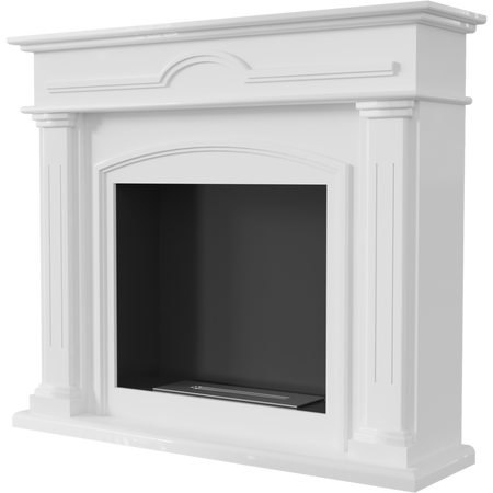 Kratki Biokamin December + Verkleidung | weiß | DECEMBER/TUV