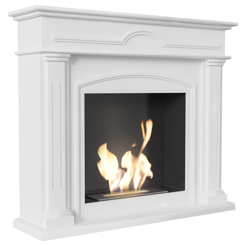 Kratki Biokamin December + Verkleidung | weiß | DECEMBER/TUV