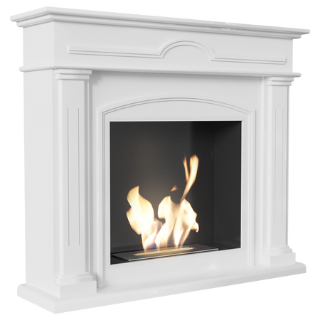 Kratki Biokamin December + Verkleidung | weiß | DECEMBER/TUV