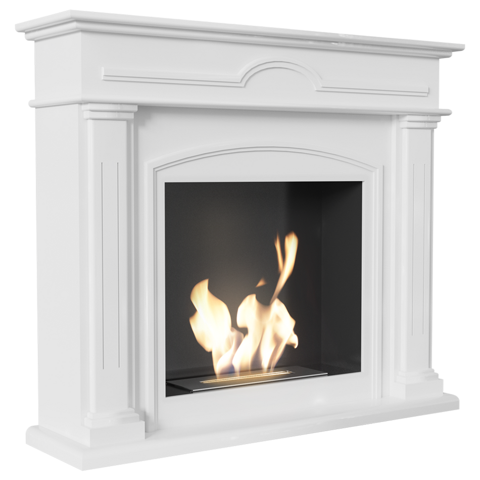 Kratki Biokamin December + Verkleidung | weiß | DECEMBER/TUV
