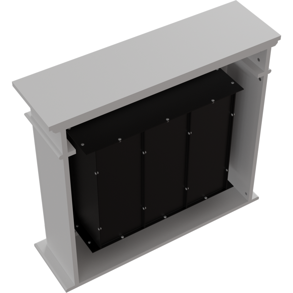 Kratki Biokamin December P Modell + Verkleidung | weiß | DECEMBER/P/TUV