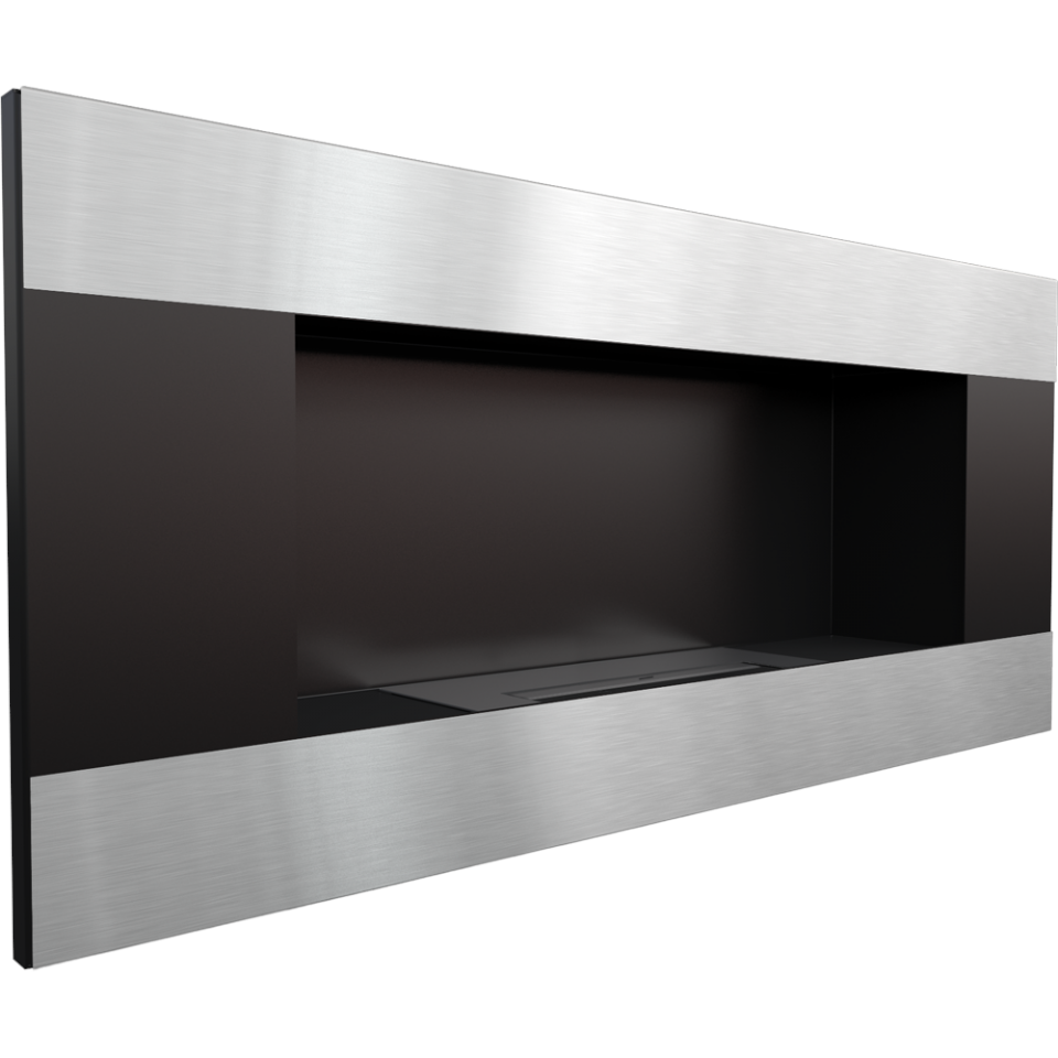 Kratki Biokamin Delta 2 | schwarz silber | DELTA2/CZARNY/HORIZONTAL/TUV