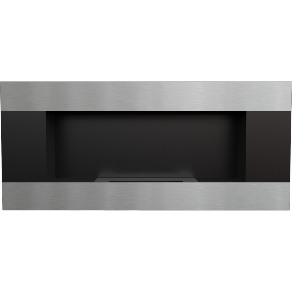 Kratki Biokamin Delta 2 | schwarz silber | DELTA2/CZARNY/HORIZONTAL/TUV