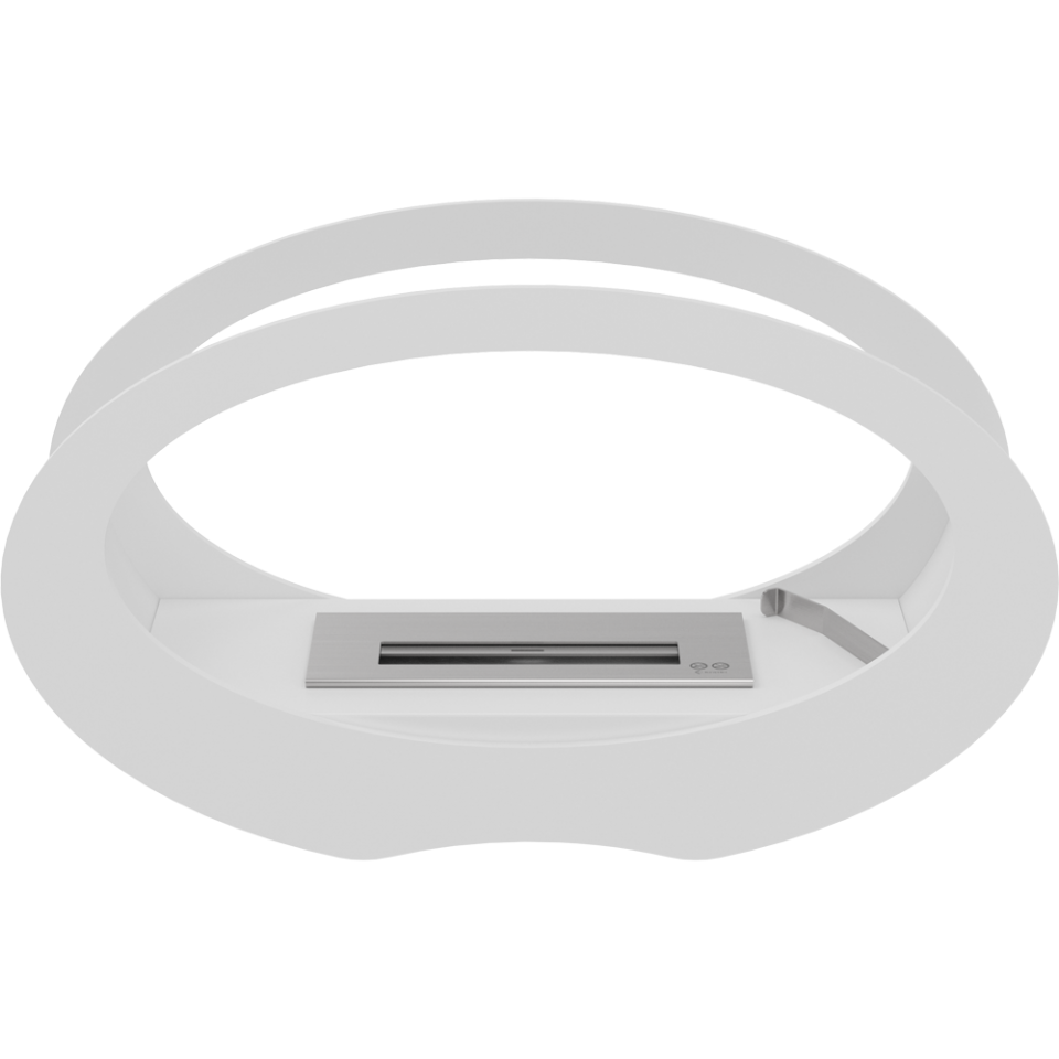 Kratki ovaler Biokamin / Tischkamin Echo | weiß | ECHO/BIALY/TUV