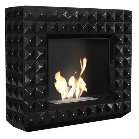 Kratki Biokamin Egzul Swarovski | glänzend | EGZUL/BLACK/SV/POLYSK/TUV ➔ Klimaworld