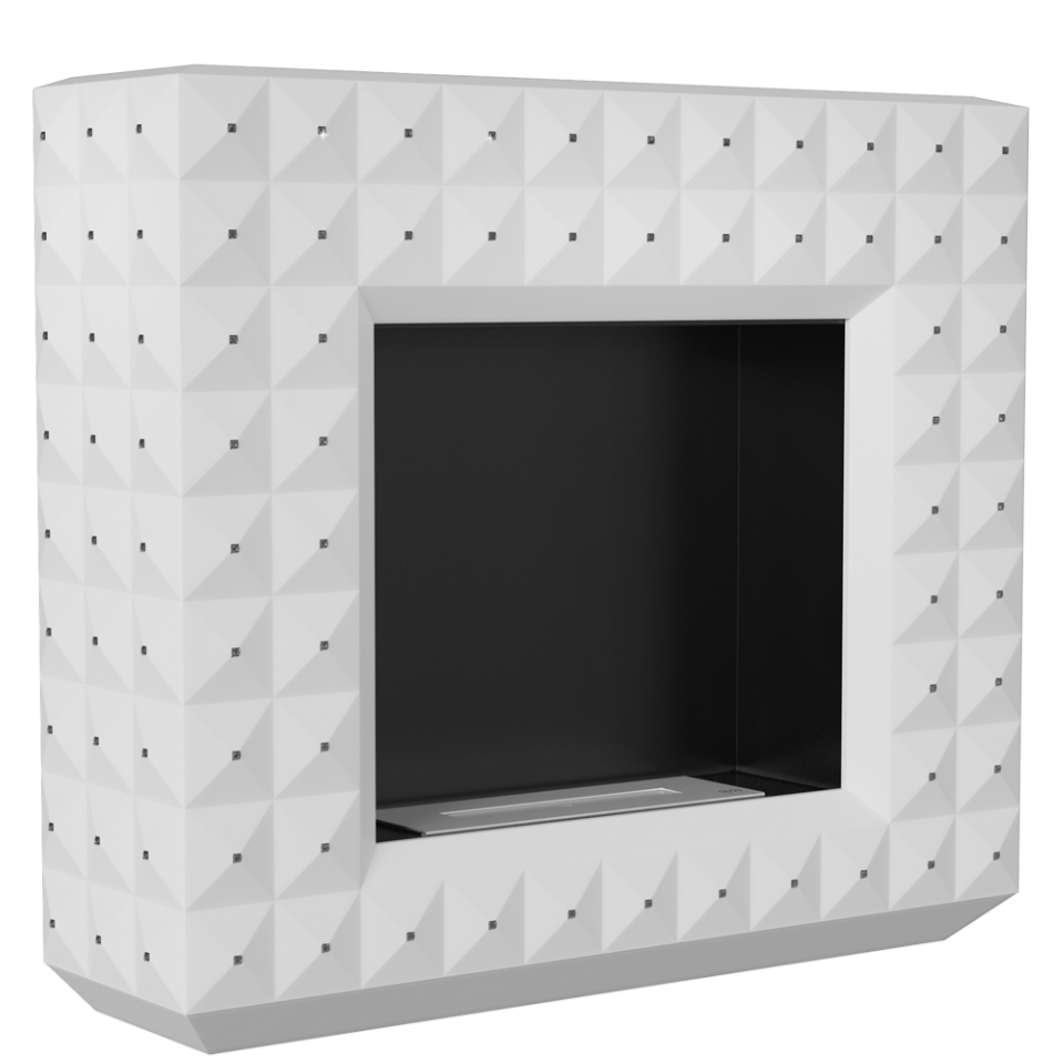 Kratki Biokamin Egzul mit Swarovski | weiß matt | EGZUL/SV/TUV