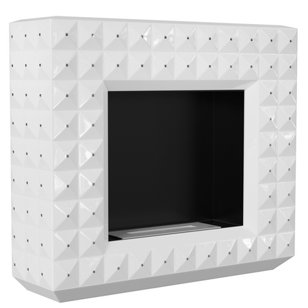 Kratki Biokamin Egzul Swarovski | weiß glänzend | EGZUL/SV/POLYSK/TUV