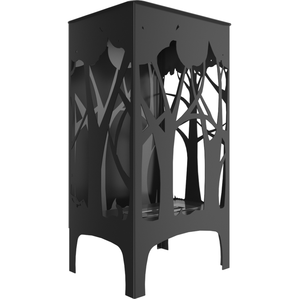 Kratki freistehender Biokamin Foxtrot | schwarz | FOXTROT/CZARNY/TUV