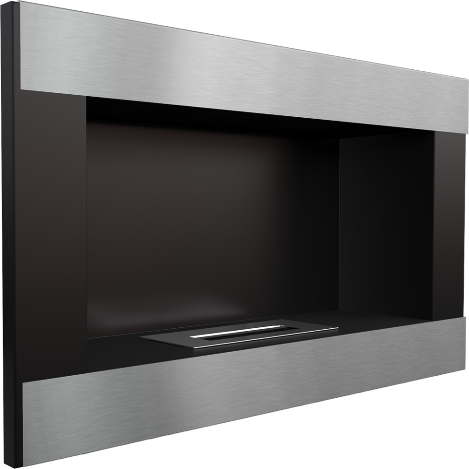 Kratki Biokamin Golf | schwarz silber | GOLF/CZARNY/HORIZONTAL/TUV