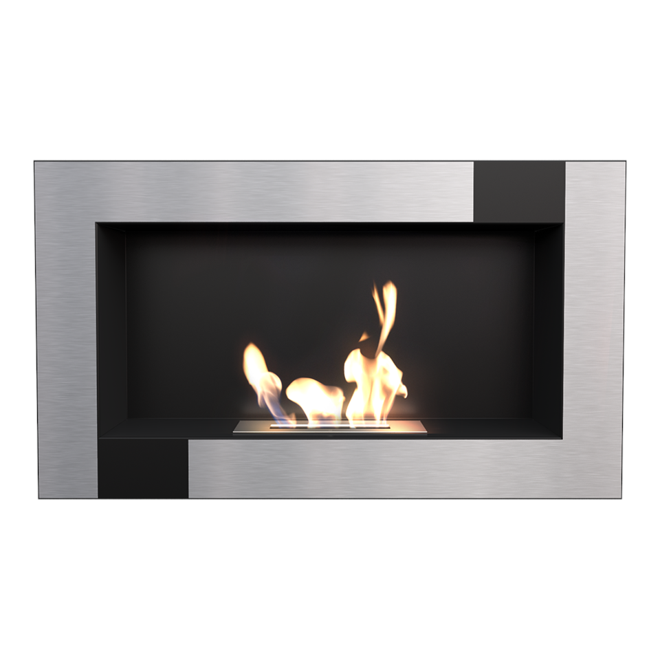 Kratki Biokamin Golf | schwarz silber | GOLF/CZARNY/QUBE/TUV