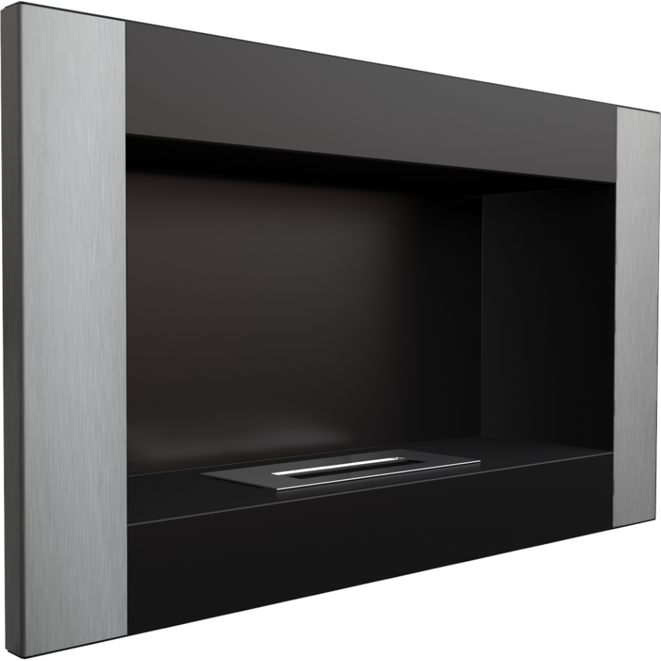 Kratki Biokamin Golf | schwarz silber | GOLF/CZARNY/VERTICAL/TUV