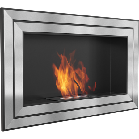 Kratki Biokamin Wandkamin Juliet 1100 | silber | JULIET/1100/TUV ➔ Klimaworld.com
